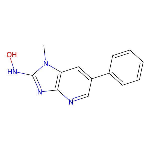 2D Structure of 2-Hydroxyamino-1-methyl-6-phenylimidazo(4,5-b)pyridine