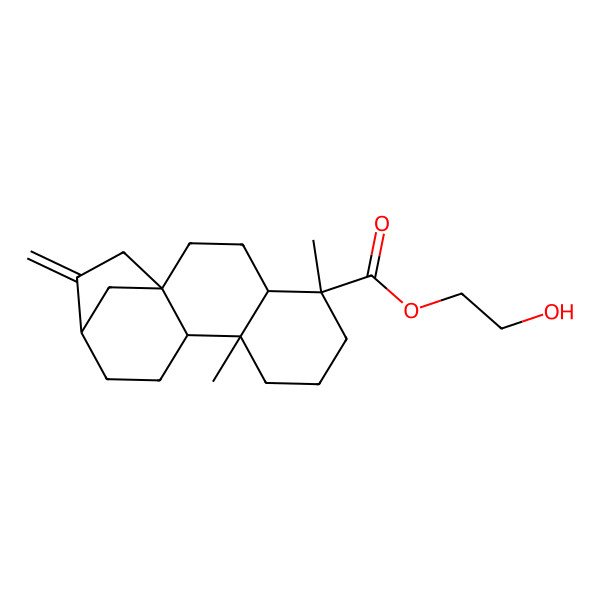 2D Structure of 2-Hydroxyethyl 5,9-dimethyl-14-methylidenetetracyclo[11.2.1.01,10.04,9]hexadecane-5-carboxylate