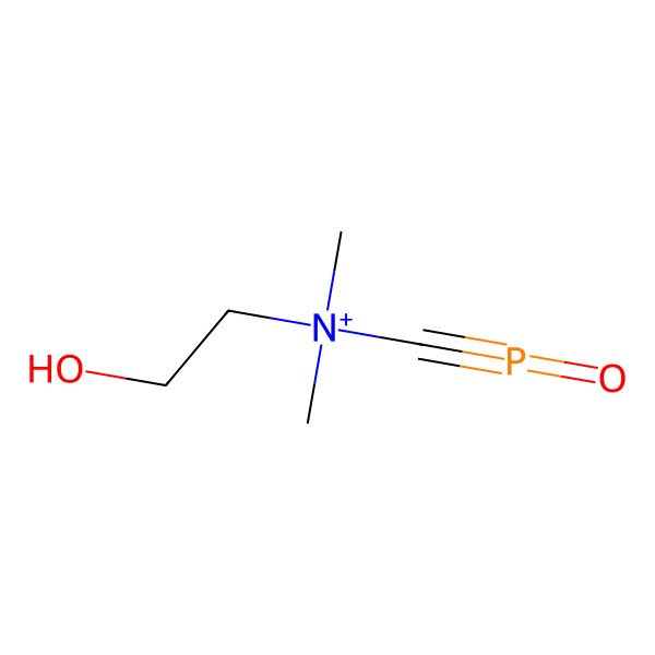 2D Structure of 2-Hydroxyethyl-dimethyl-[(oxo-lambda5-phosphanylidyne)methyl]azanium