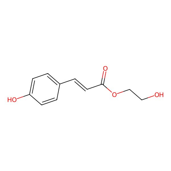 2D Structure of 2-hydroxyethyl (E)-3-(4-hydroxyphenyl)prop-2-enoate 2D Structure of 2-hydroxyethyl (E)-3-(4-hydroxyphenyl)prop-2-enoate
