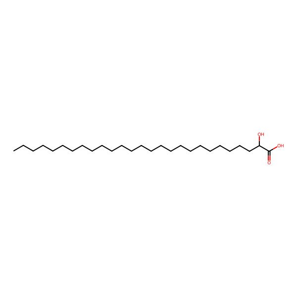 2D Structure of 2-Hydroxyheptacosanoic acid