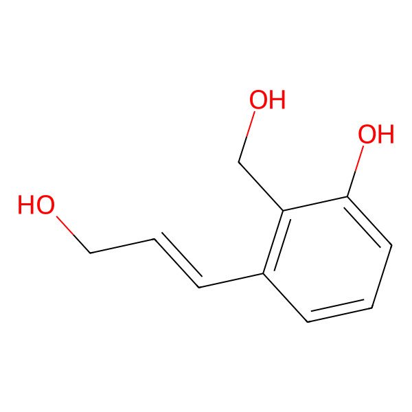 2D Structure of 2-(Hydroxymethyl)-3-(3-hydroxyprop-1-enyl)phenol