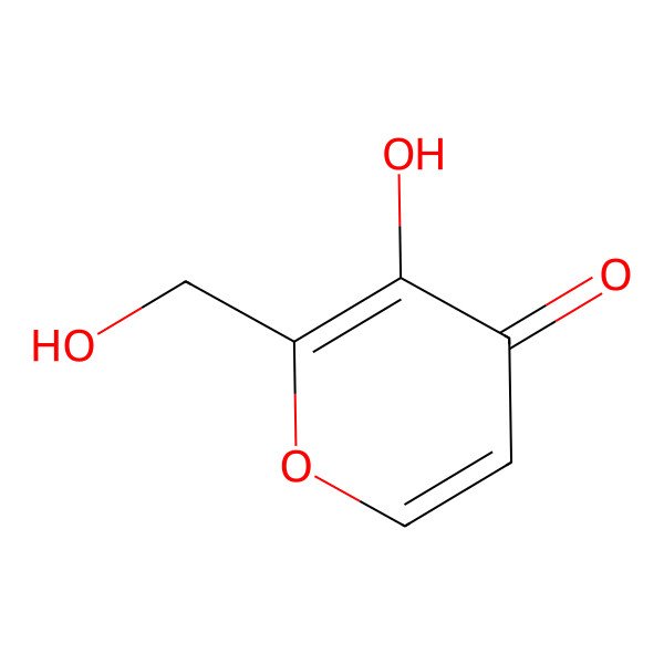 2D Structure of 3-hydroxy-2-(hydroxymethyl)-4H-pyran-4-one