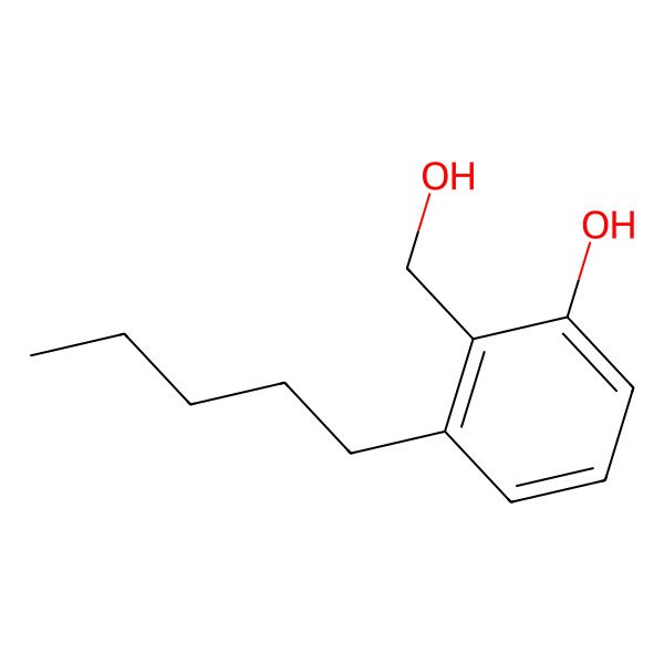 2D Structure of 2-Hydroxymethyl-3-pentylphenol