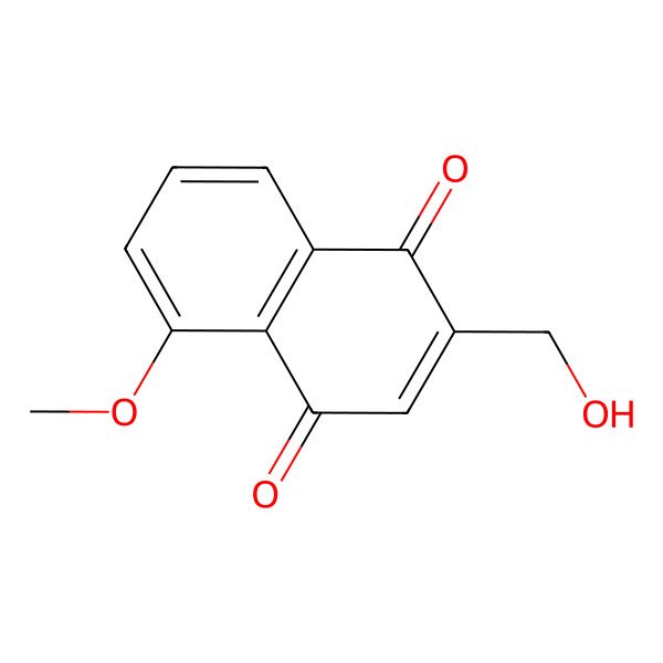 2D Structure of 2-(Hydroxymethyl)-5-methoxynaphthalene-1,4-dione