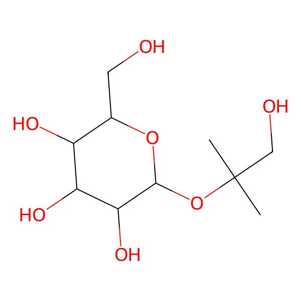 2D Structure of 2-(Hydroxymethyl)-6-(1-hydroxy-2-methylpropan-2-yl)oxyoxane-3,4,5-triol