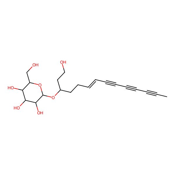 2D Structure of 2-(Hydroxymethyl)-6-(1-hydroxytetradec-6-en-8,10,12-triyn-3-yloxy)oxane-3,4,5-triol 2D Structure of 2-(Hydroxymethyl)-6-(1-hydroxytetradec-6-en-8,10,12-triyn-3-yloxy)oxane-3,4,5-triol