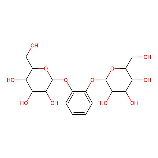 2D Structure of 2-(Hydroxymethyl)-6-[2-[3,4,5-trihydroxy-6-(hydroxymethyl)oxan-2-yl]oxyphenoxy]oxane-3,4,5-triol