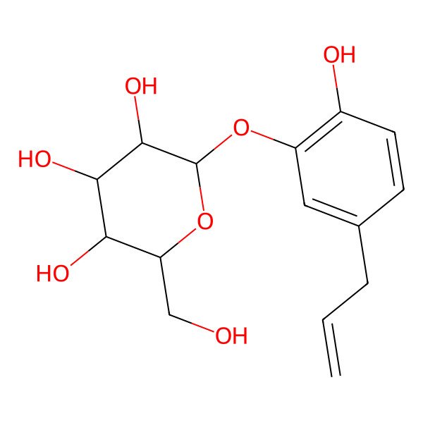 2D Structure of 2-(Hydroxymethyl)-6-(2-hydroxy-5-prop-2-enylphenoxy)oxane-3,4,5-triol