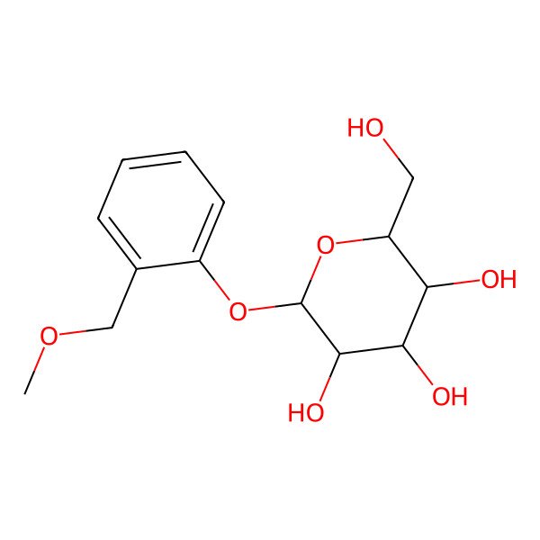 2D Structure of 2-(Hydroxymethyl)-6-[2-(methoxymethyl)phenoxy]oxane-3,4,5-triol
