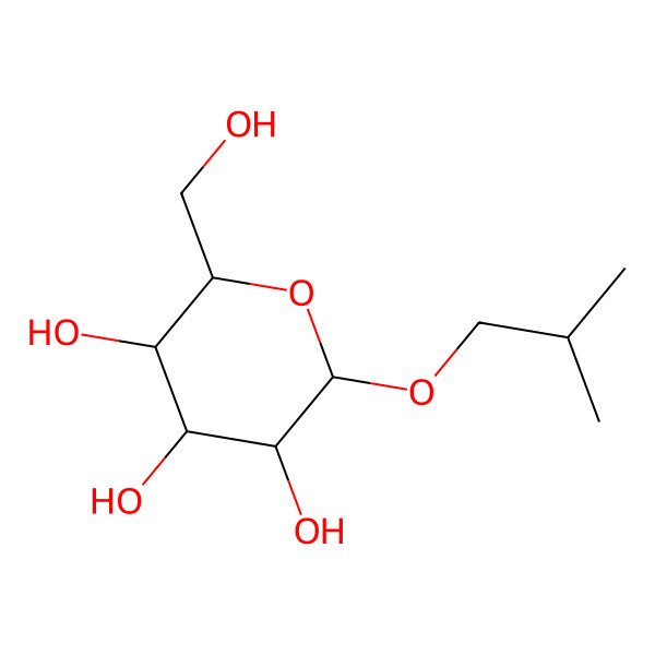 2D Structure of 2-(Hydroxymethyl)-6-(2-methylpropoxy)oxane-3,4,5-triol