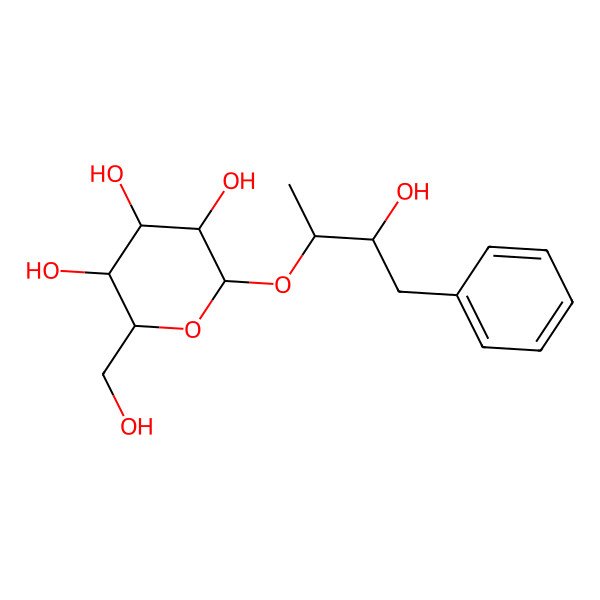 2D Structure of 2-(Hydroxymethyl)-6-(3-hydroxy-4-phenylbutan-2-yl)oxyoxane-3,4,5-triol
