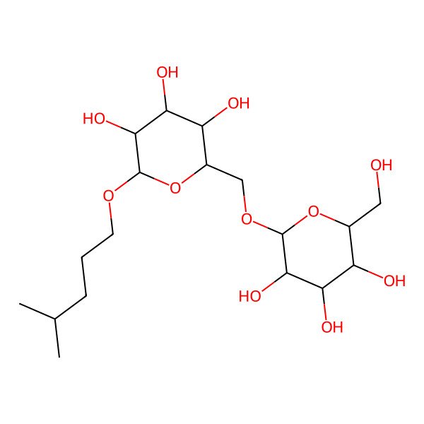 2D Structure of 2-(Hydroxymethyl)-6-[[3,4,5-trihydroxy-6-(4-methylpentoxy)oxan-2-yl]methoxy]oxane-3,4,5-triol