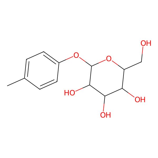 2D Structure of 2-(Hydroxymethyl)-6-(4-methylphenoxy)oxane-3,4,5-triol