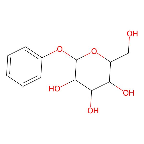 2D Structure of 2-(Hydroxymethyl)-6-phenoxyoxane-3,4,5-triol