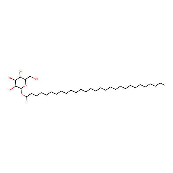 2D Structure of 2-(Hydroxymethyl)-6-triacontan-2-yloxyoxane-3,4,5-triol