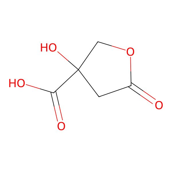 2D Structure of 3-Hydroxy-5-oxotetrahydrofuran-3-carboxylic Acid
