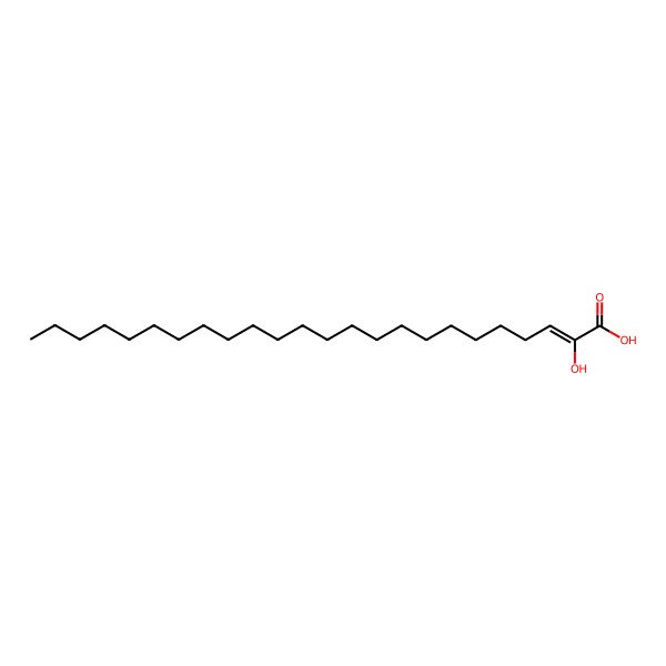 2D Structure of 2-Hydroxytetracosenoic acid