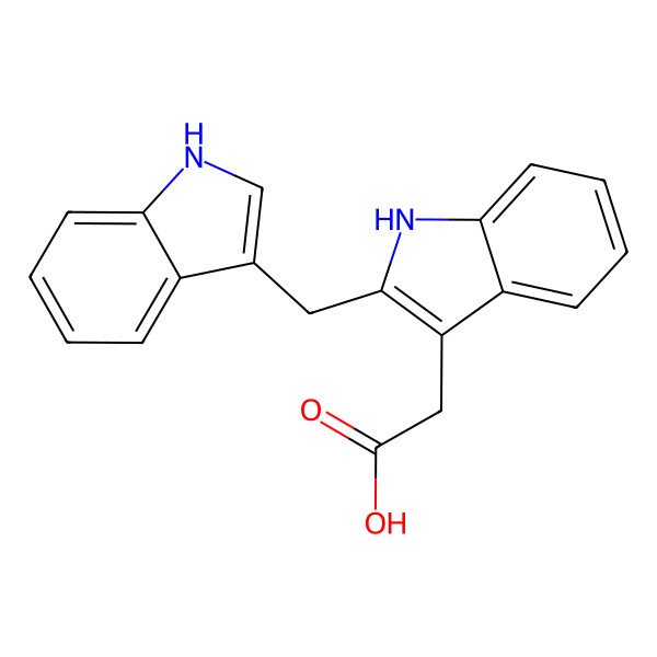 2D Structure of 2-(Indol-3-ylmethyl)indol-3-ylacetic acid