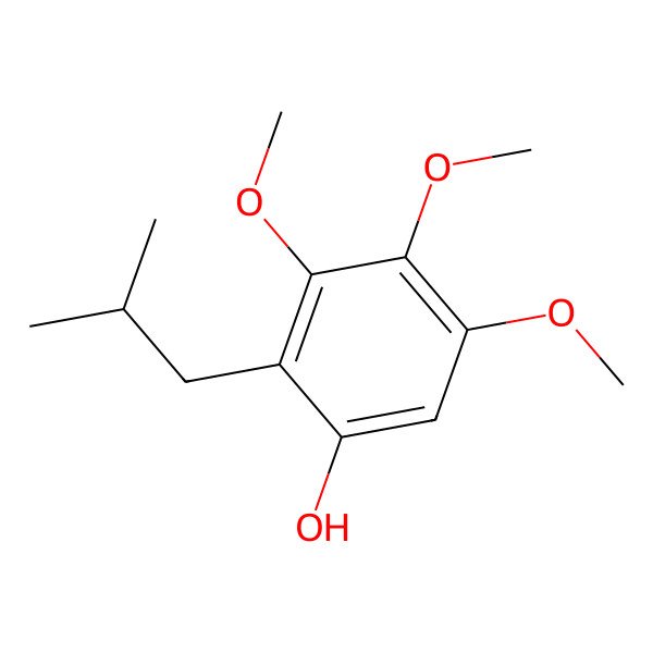 2D Structure of 2-Isobutyl-3,4,5-trimethoxy-phenol