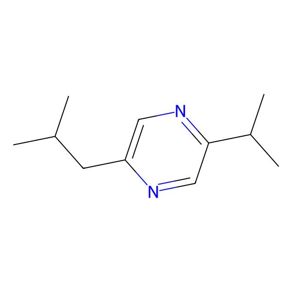 2D Structure of 2-Isobutyl-5-isopropylpyrazine