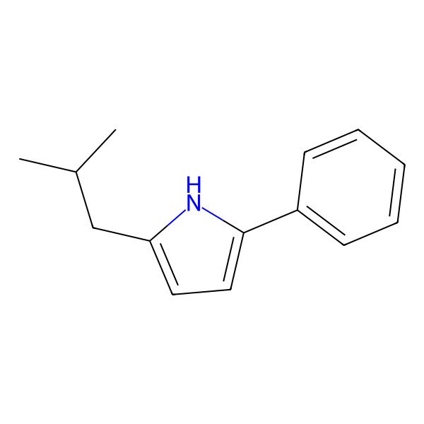 2D Structure of 2-Isobutyl-5-phenyl-1H-pyrrole