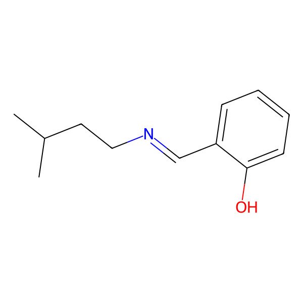 2D Structure of 2-(3-Methylbutyliminomethyl)phenol