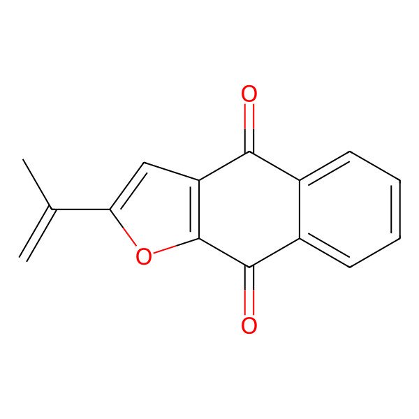 2D Structure of 2-Isopropenylnaphtho[2,3-b]furan-4,9-dione