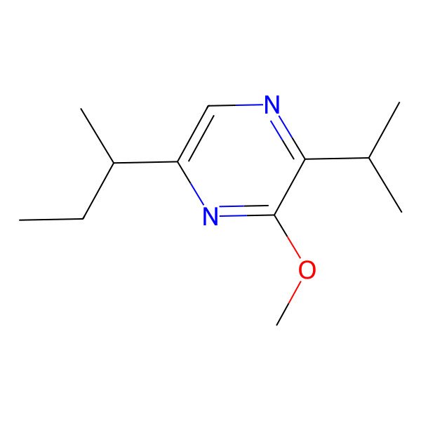 2D Structure of 2-Isopropyl-3-methoxy-5-(1-methylpropyl)pyrazine