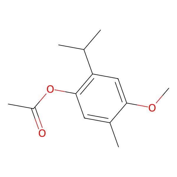 2D Structure of 2-Isopropyl-4-methoxy-5-methylphenyl acetate 2D Structure of 2-Isopropyl-4-methoxy-5-methylphenyl acetate