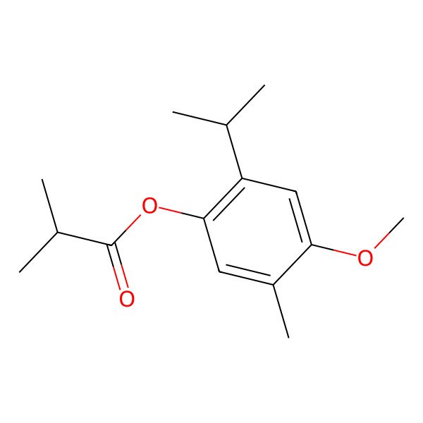 2D Structure of 2-Isopropyl-4-methoxy-5-methylphenyl isobutyrate