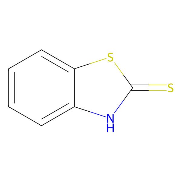 2D Structure of 2-Mercaptobenzothiazole