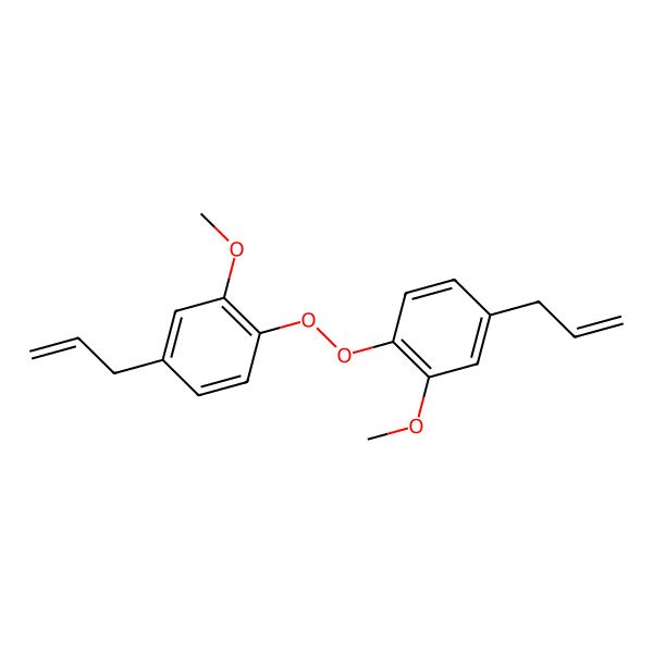 2D Structure of 2-Methoxy-1-(2-methoxy-4-prop-2-enylphenyl)peroxy-4-prop-2-enylbenzene