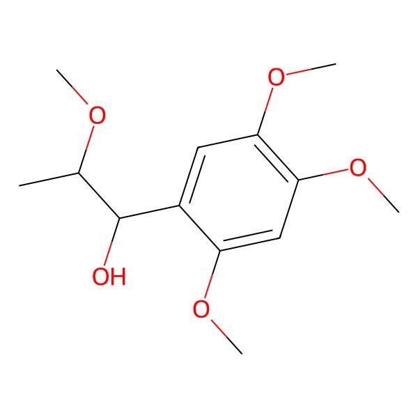 2D Structure of 2-Methoxy-1-(2,4,5-trimethoxyphenyl)propan-1-ol