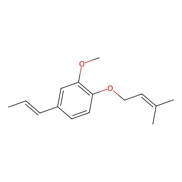 2D Structure of 2-Methoxy-1-[(3-methylbut-2-en-1-yl)oxy]-4-(prop-1-en-1-yl)benzene