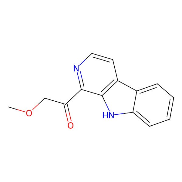 2D Structure of 2-methoxy-1-(9H-pyrido(3,4-b)indol-1-yl)ethanone