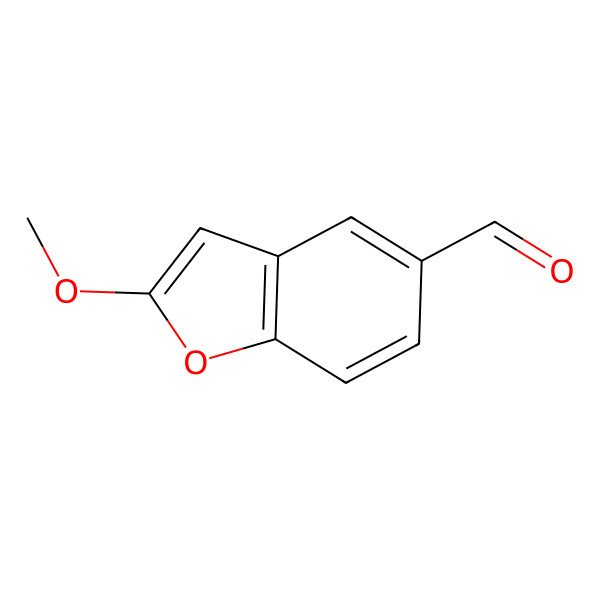 2D Structure of 2-Methoxy-1-benzofuran-5-carbaldehyde 2D Structure of 2-Methoxy-1-benzofuran-5-carbaldehyde