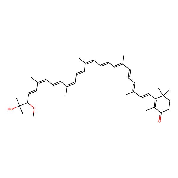 2D Structure of 2'-Methoxy-1'-hydroxy-beta,psi-caroten-4-one