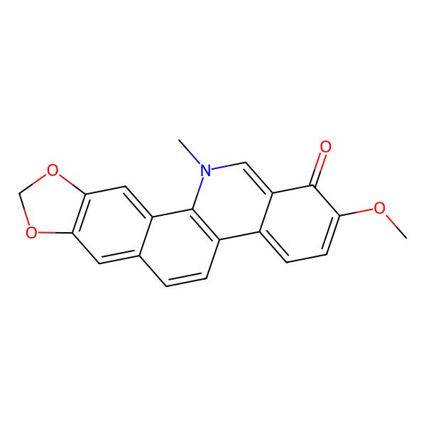 2D Structure of 2-Methoxy-12-methyl-[1,3]benzodioxolo[5,6-c]phenanthridin-1-one