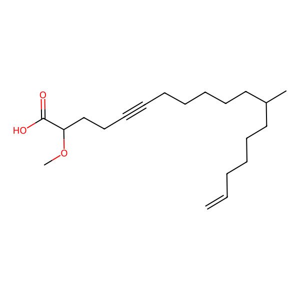 2D Structure of 2-Methoxy-12-methyloctadeca-17-ene-5-ynoic acid