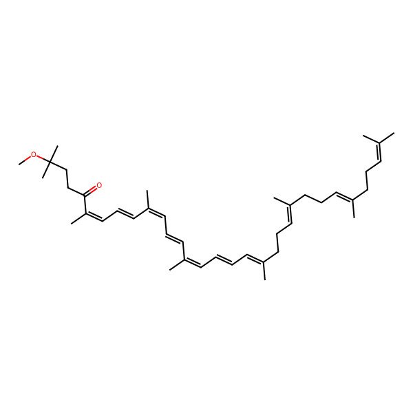 2D Structure of 2-Methoxy-2,6,10,14,19,23,27,31-octamethyldotriaconta-6,8,10,12,14,16,18,22,26,30-decaen-5-one