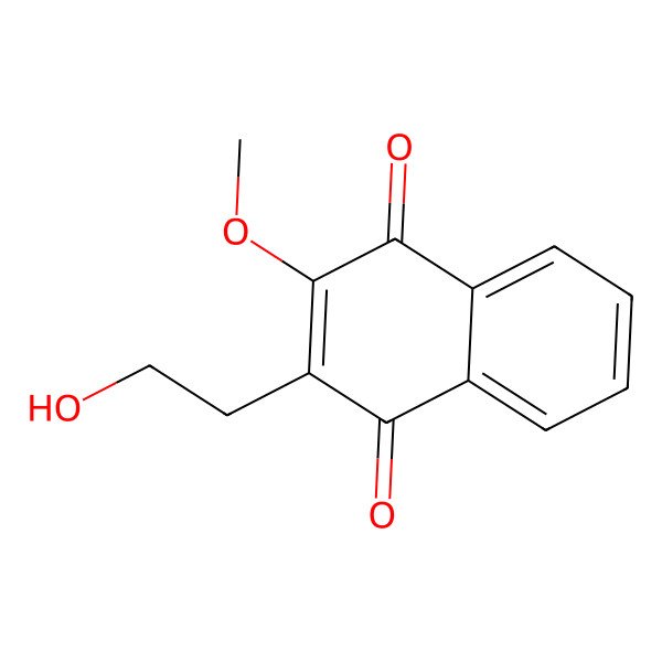 2D Structure of 2-Methoxy-3-(2-hydroxyethyl)-1,4-naphthoquinone