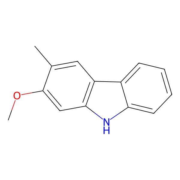 2D Structure of 2-methoxy-3-methyl-9H-carbazole 2D Structure of 2-methoxy-3-methyl-9H-carbazole