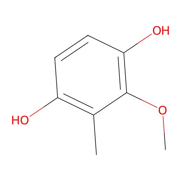2D Structure of 2-Methoxy-3-methylbenzene-1,4-diol