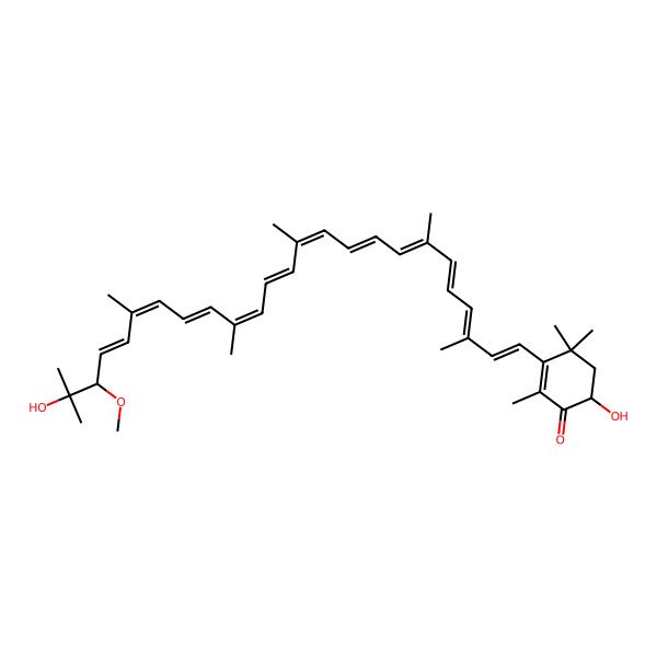 2D Structure of 2'-Methoxy-3,1'-dihydroxy-beta,psi-caroten-4-one