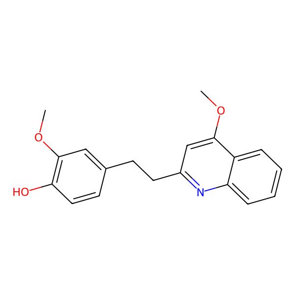 2D Structure of 2-Methoxy-4-[2-(4-methoxyquinolin-2-yl)ethyl]phenol