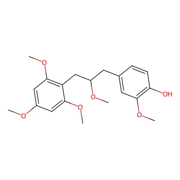 2D Structure of 2-Methoxy-4-[2-methoxy-3-(2,4,6-trimethoxyphenyl)propyl]phenol