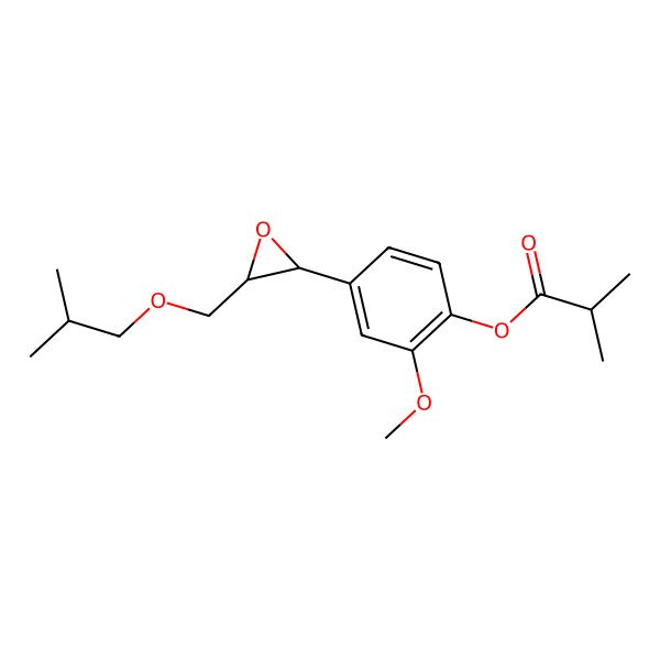 2D Structure of [2-methoxy-4-[(2R,3R)-3-(2-methylpropoxymethyl)oxiran-2-yl]phenyl] 2-methylpropanoate