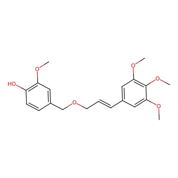 2D Structure of 2-methoxy-4-[[(E)-3-(3,4,5-trimethoxyphenyl)prop-2-enoxy]methyl]phenol