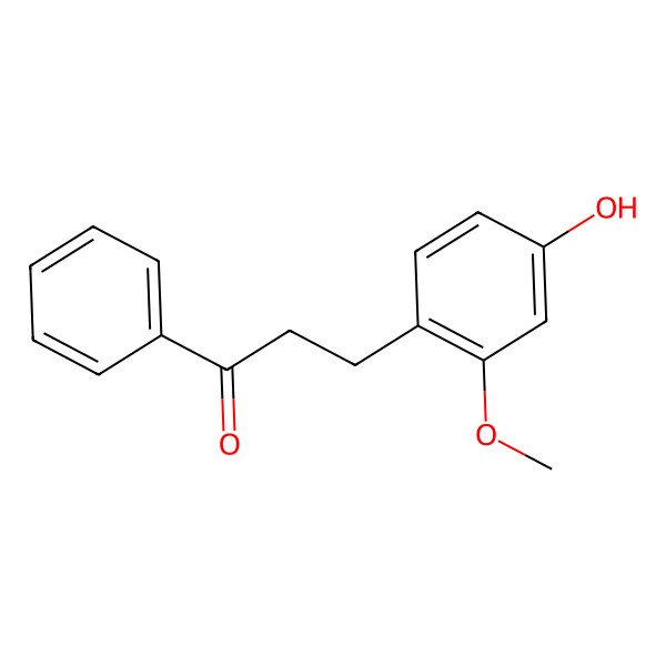 2D Structure of 2-Methoxy-4-hydroxydihydrochalcone